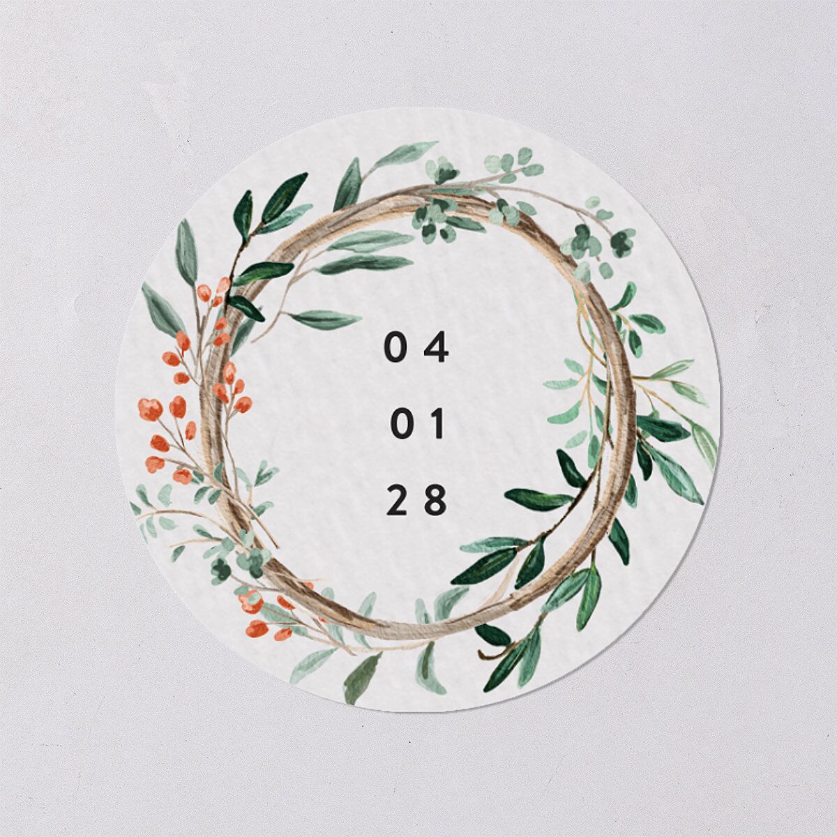 Rustic Arch Wedding Stickers Forest Circle