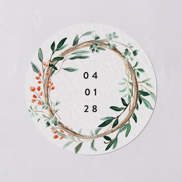 Rustic Arch Wedding Stickers Forest Circle
