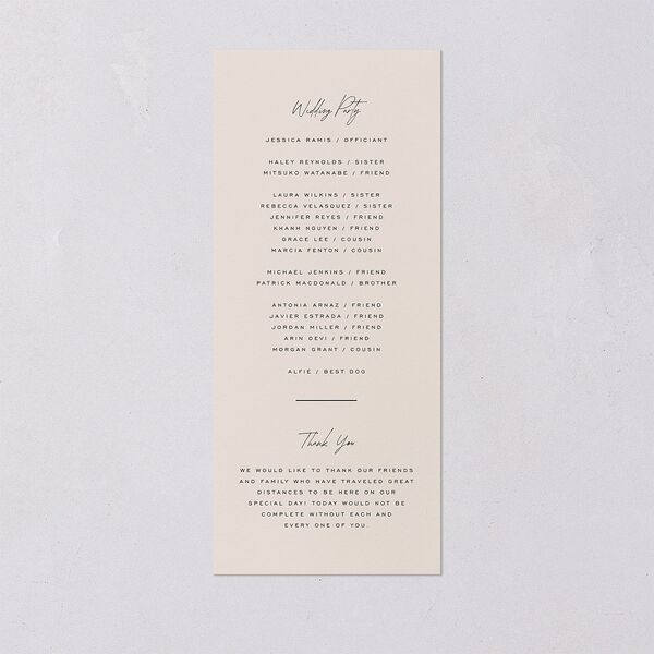 Love Is Patient Wedding Programs Linen Signature