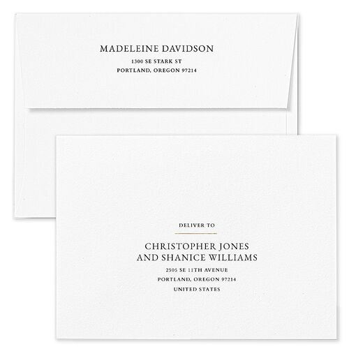 Striking Blooms Wedding Invitation Envelopes Kraft Burgundy Return Address Standard Signature
