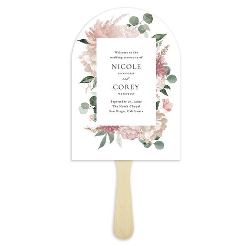 Timeless Bouquet Fan Programs Rose Gold Signature Arch
