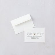 Gatsby Deco Arch Response Card Envelopes White Dark Emerald Return Address Signature Standard