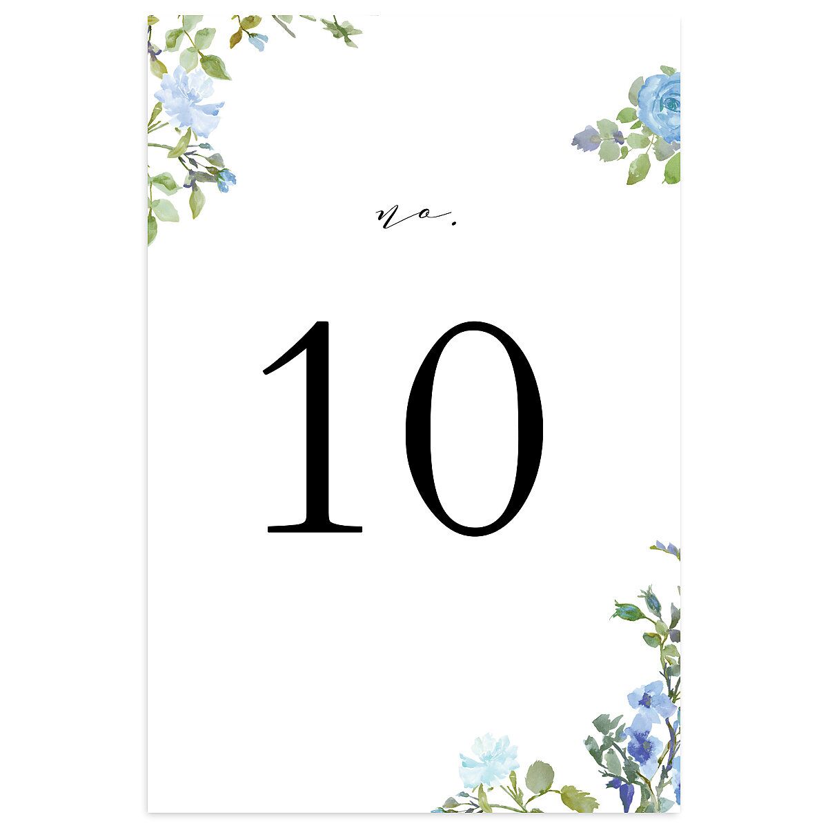 Minimal Floral Table Numbers