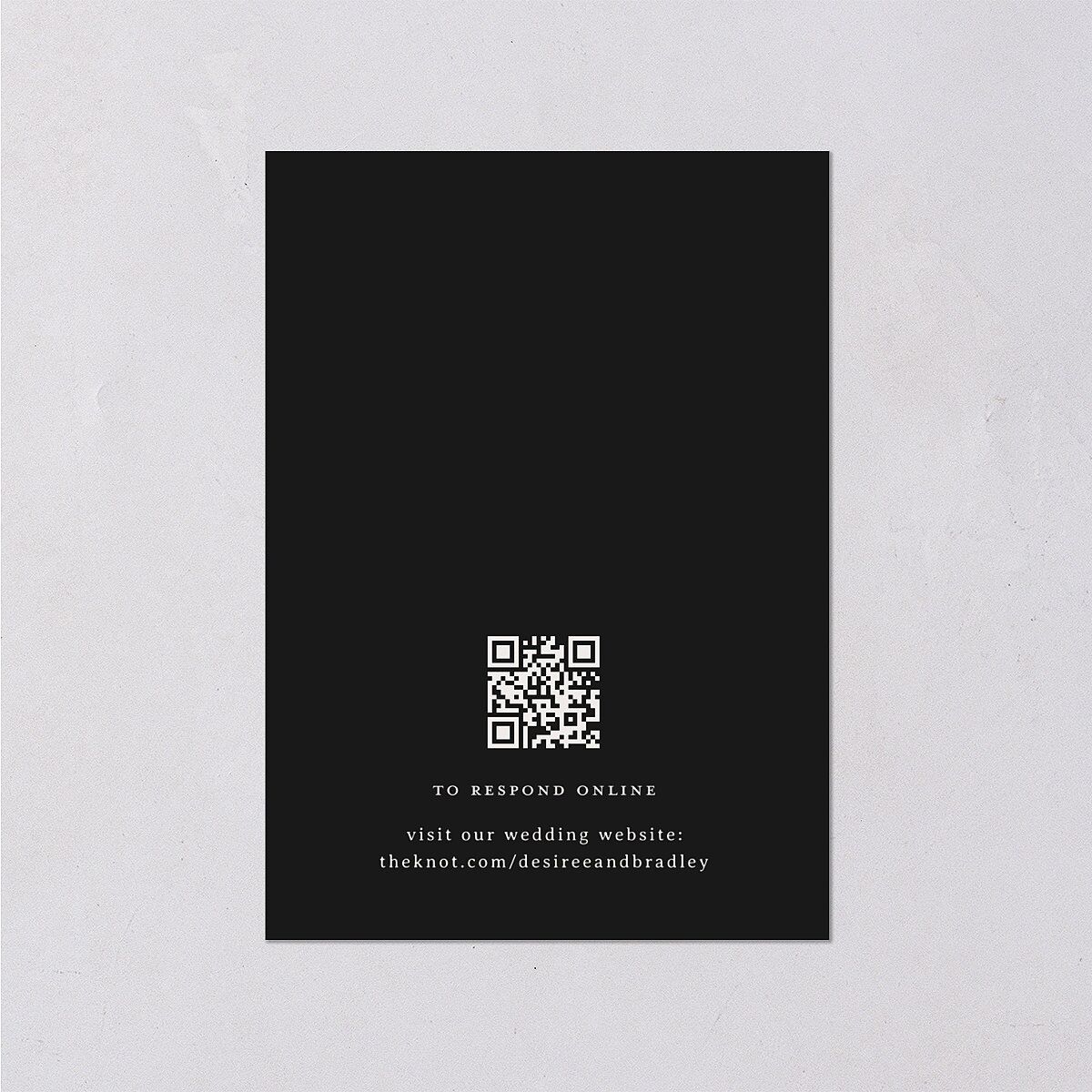 Elegant Hollywood Calligraphy Wedding Response Cards Linen Signature Standard