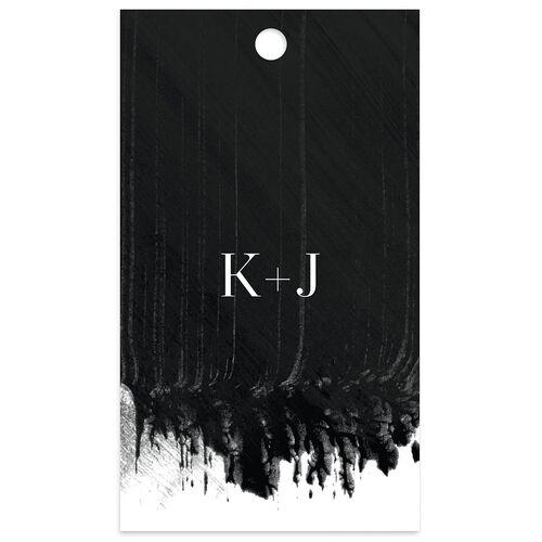 Painted Minimal Favor Gift Tags Midnight Signature