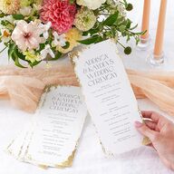 Metallic Edge Wedding Programs Gold Pure White Signature