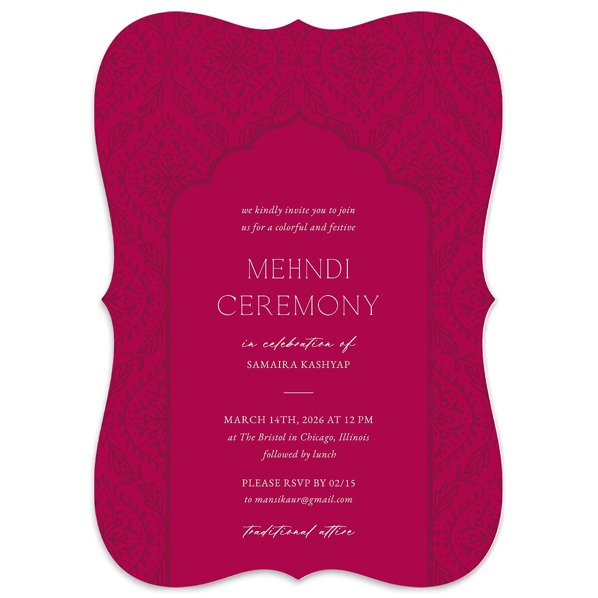 Gilded Lehenga Bridal Shower Invitations