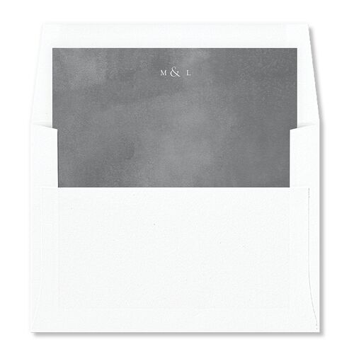 Monogram Christmas Envelope Liners Midnight Standard