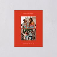 Modern Retro Type Save the Date Petite Cards Scarlet Signature smooth Blank No Standard