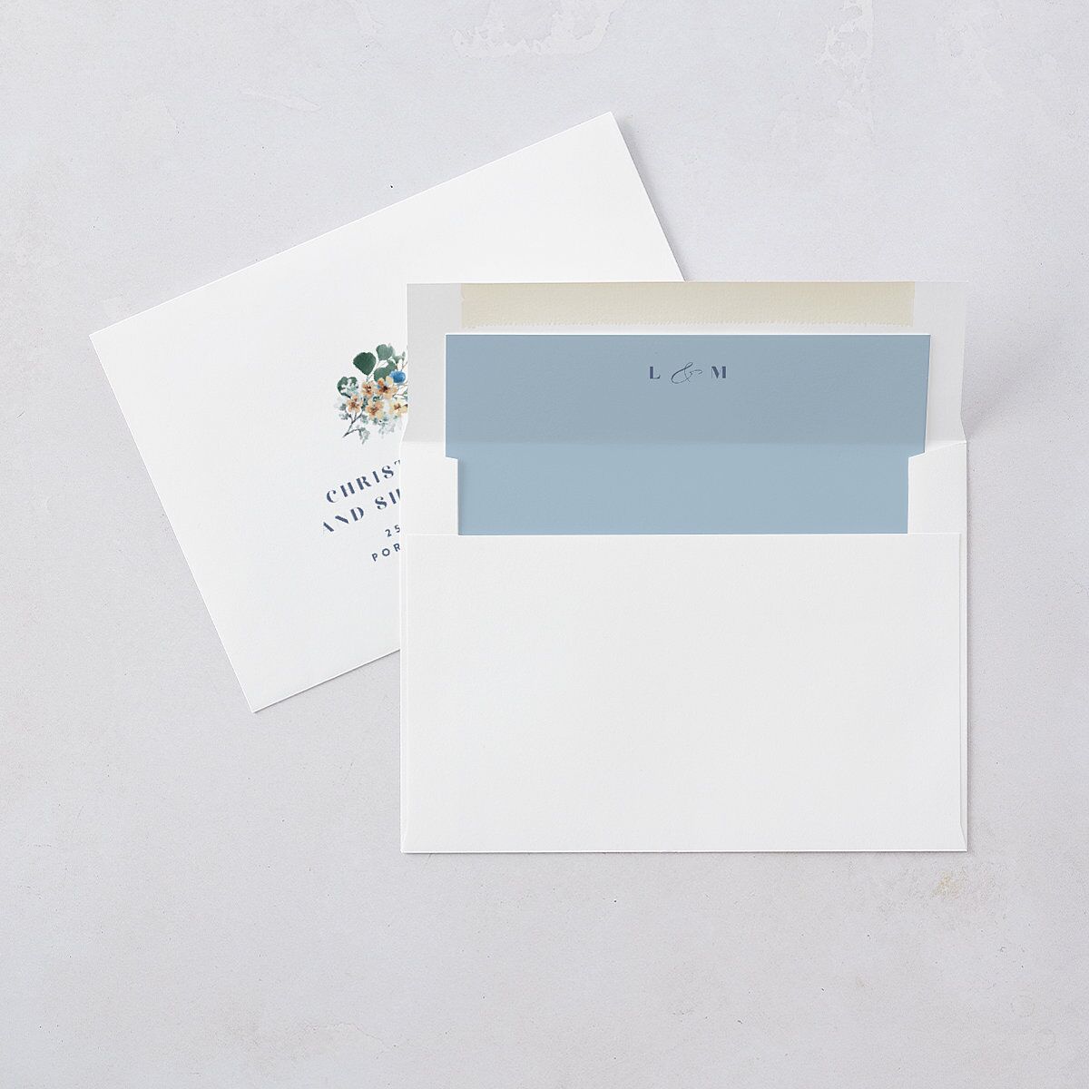 Rustic Greenery Save The Date Cards Cornflower Signature smooth Blank No Standard