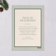 Classic Monogram First Christmas Holiday Cards Dark Emerald Signature Blank Standard