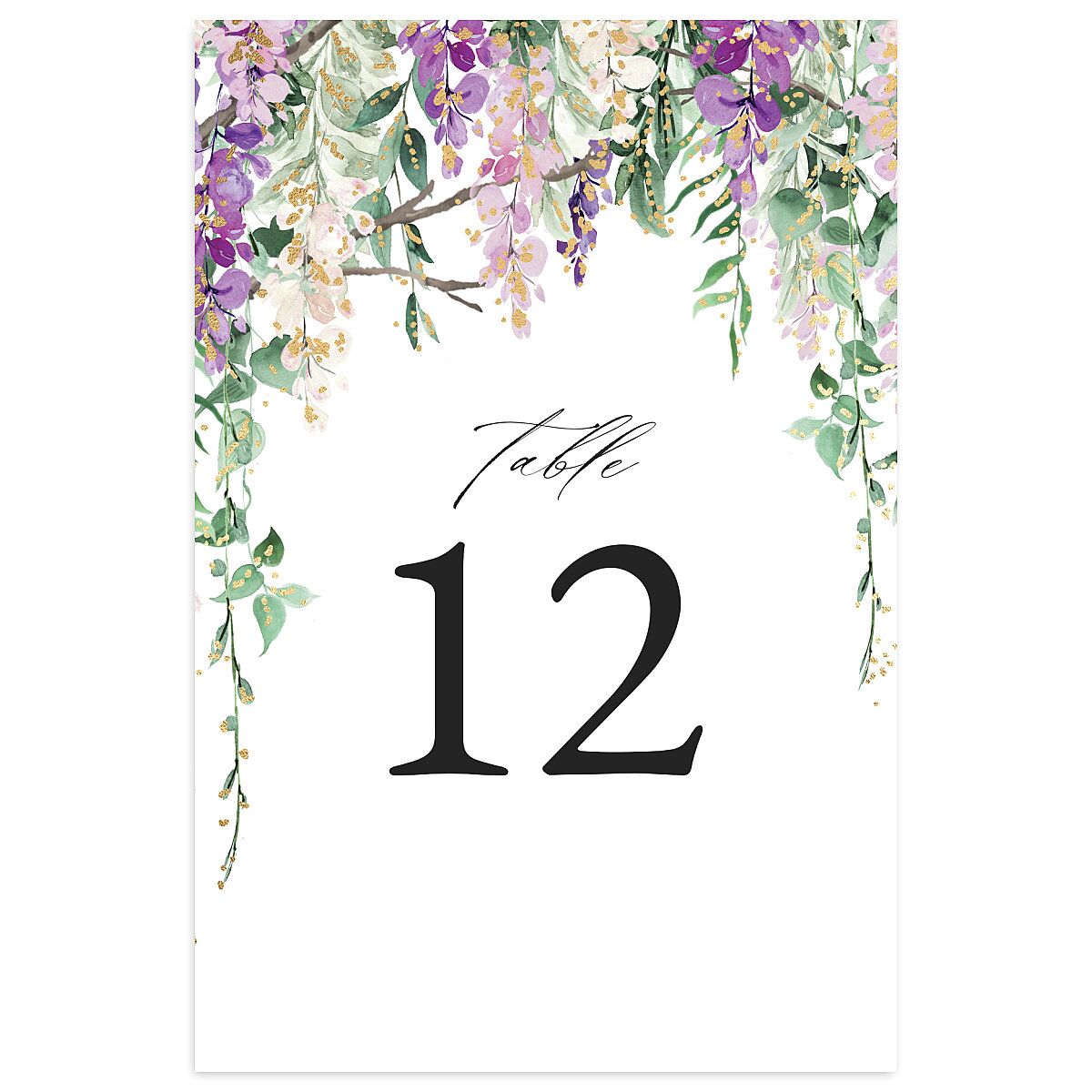Sparkling Wisteria Table Numbers
