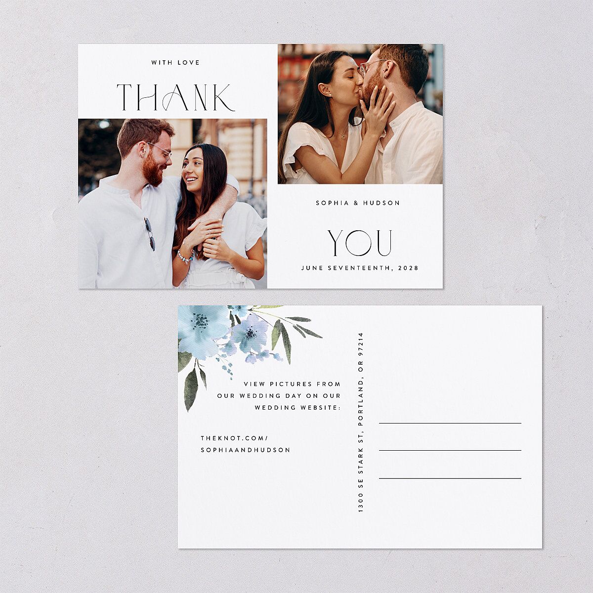 Beloved Union Thank You Postcards Ocean