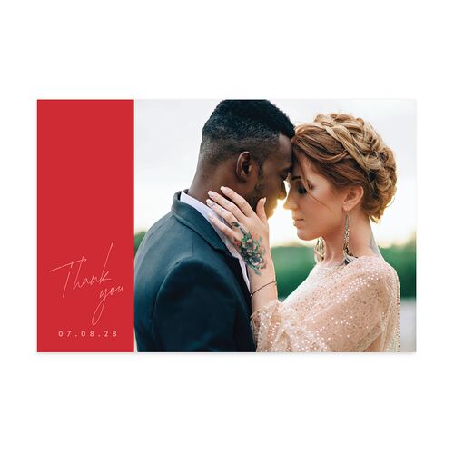 Wedding of the Century Thank You Postcards Rose Pink