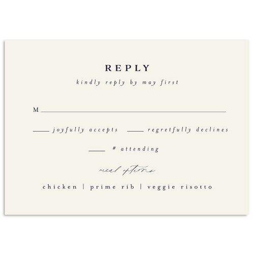 Enchanted Forest Wedding Response Cards Dark Navy Signature Standard