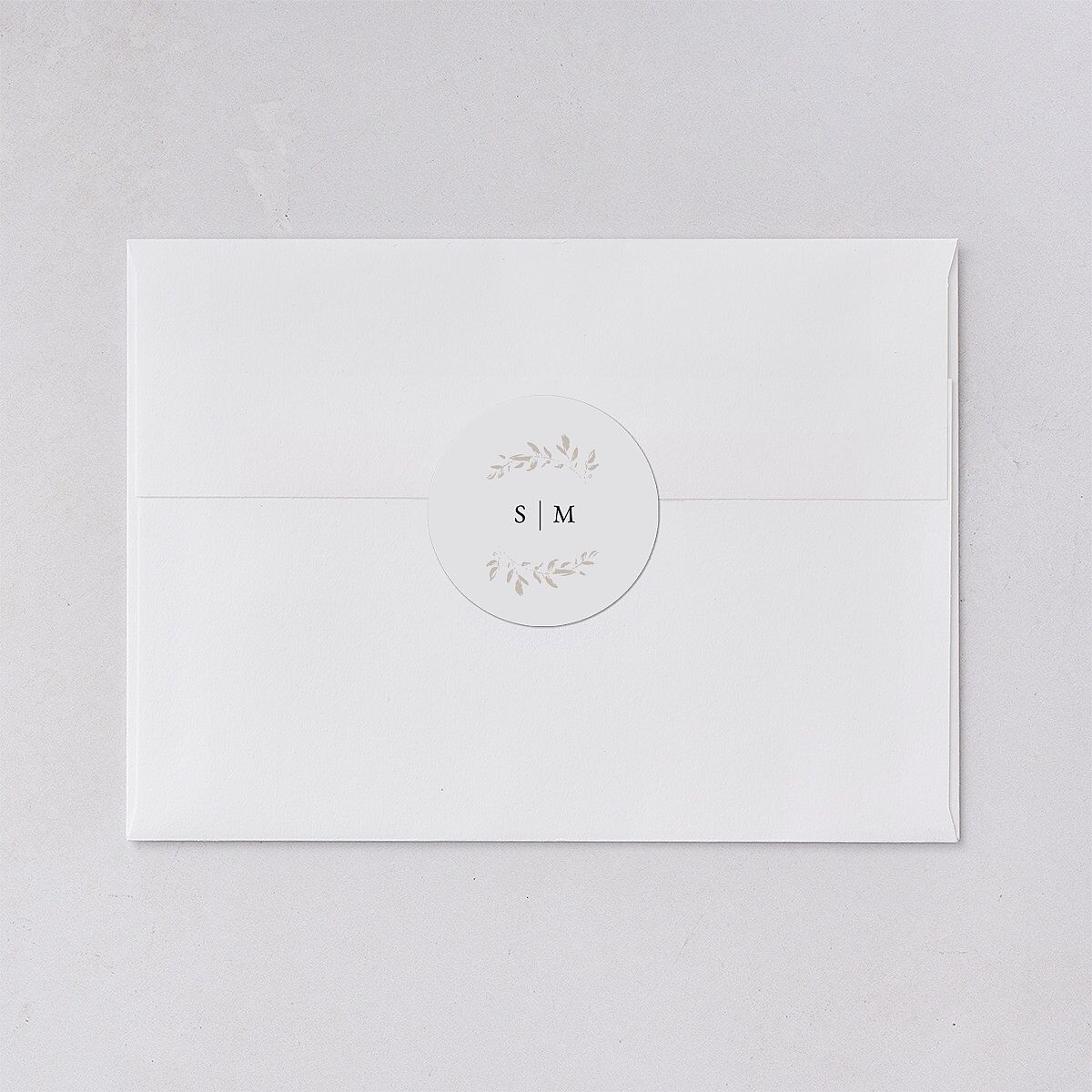 Delicate Frame Wedding Stickers Pure White
