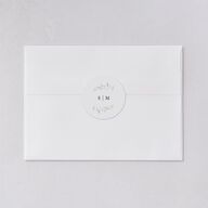 Delicate Frame Wedding Stickers Pure White