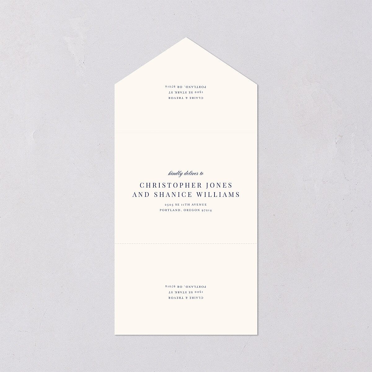 Elegant Lighthouse All-in-One Wedding Invitations — view 2
