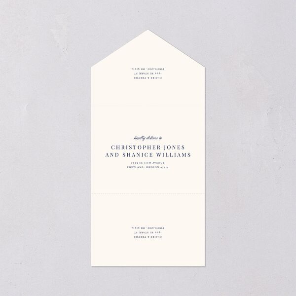 Elegant Lighthouse All-in-One Wedding Invitations Maritime Signature Light Both Recipient and Return Addresses No