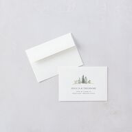 Elegant Mountain Border Wedding Response Cards Meadow Signature Standard
