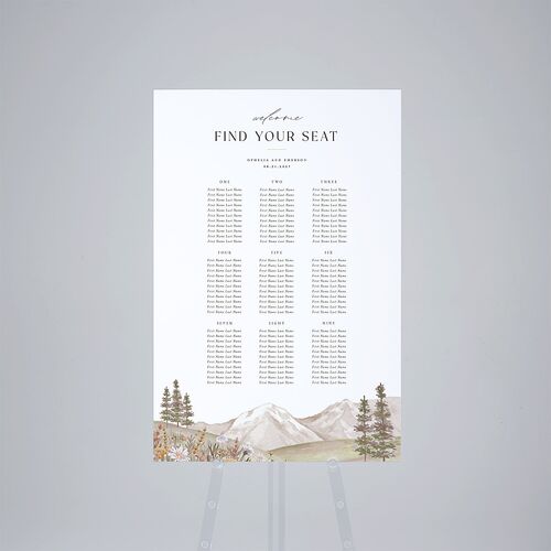 Mountain Wildflowers Standard Seating Chart Large Mocha Standard Outdoor Corrugated L Seating
