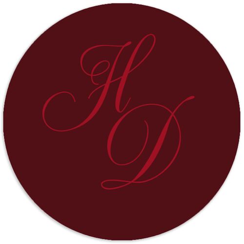 Holiday Eclectic Wavy Frame Holiday Stickers Ruby Circle