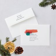 Painted Holiday Holiday Cards Red Clay Signature Blank Standard Portrait