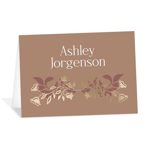 Rustic Nouveau Place Cards Gold Fawn Signature