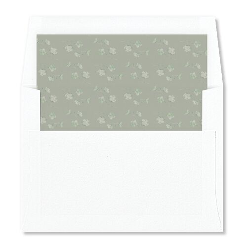 Elegant Floral Envelope Liners Charcoal Standard