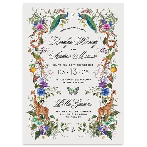 Wild About You Wedding Invitations Tiffany Signature Blank No Standard