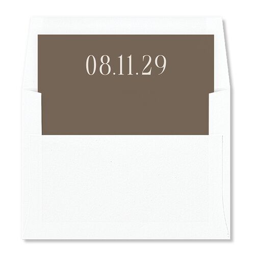Timeless Lockup Envelope Liners Mocha Standard
