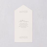 Graceful Botanical Foil All-in-One Wedding Invitations Greenery Signature Light Both Recipient and Return Addresses No