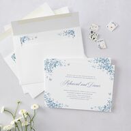 Elegant Rose Crest Rehearsal Dinner Invitations Sapphire Signature Blank