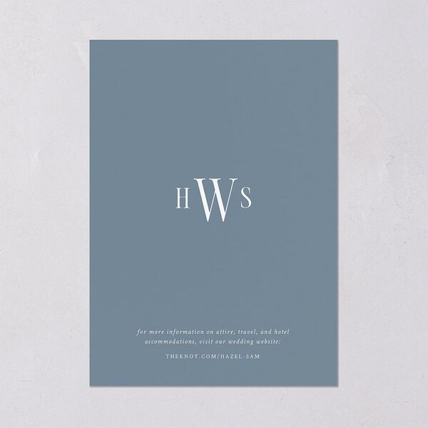 Elegant Wedding Of Wedding Invitations Dusty Blue Signature Blank Standard No