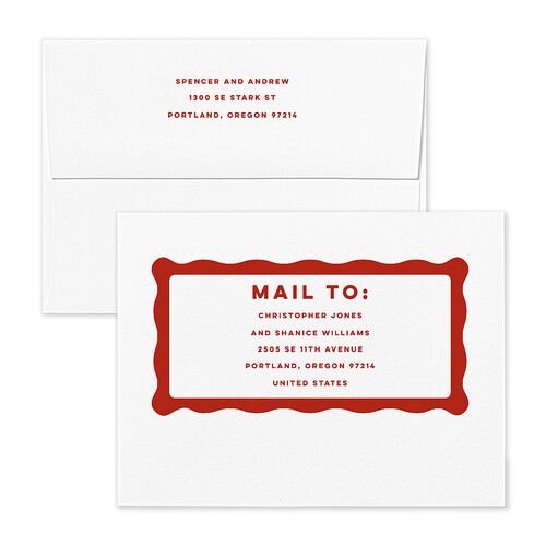 Adventure Icon Thank You Card Envelopes White Ruby Recipient Address Signature Standard