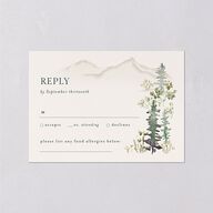 Elegant Mountain Border Wedding Response Cards Meadow Signature Standard