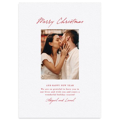 Ballpoint Holiday Holiday Cards Ruby Signature Blank