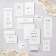 Timeless Typography Wedding Response Cards Pure White Signature Standard