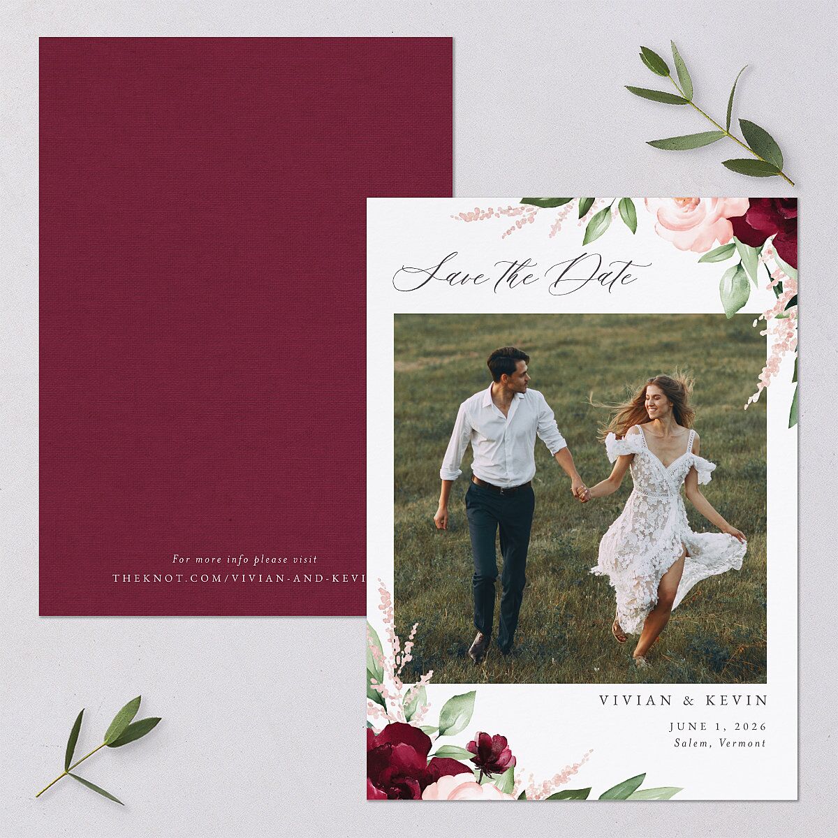 Beloved Floral Save The Date Cards — view 1