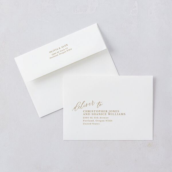 At Last Wedding Invitations Linen Signature Blank No Standard