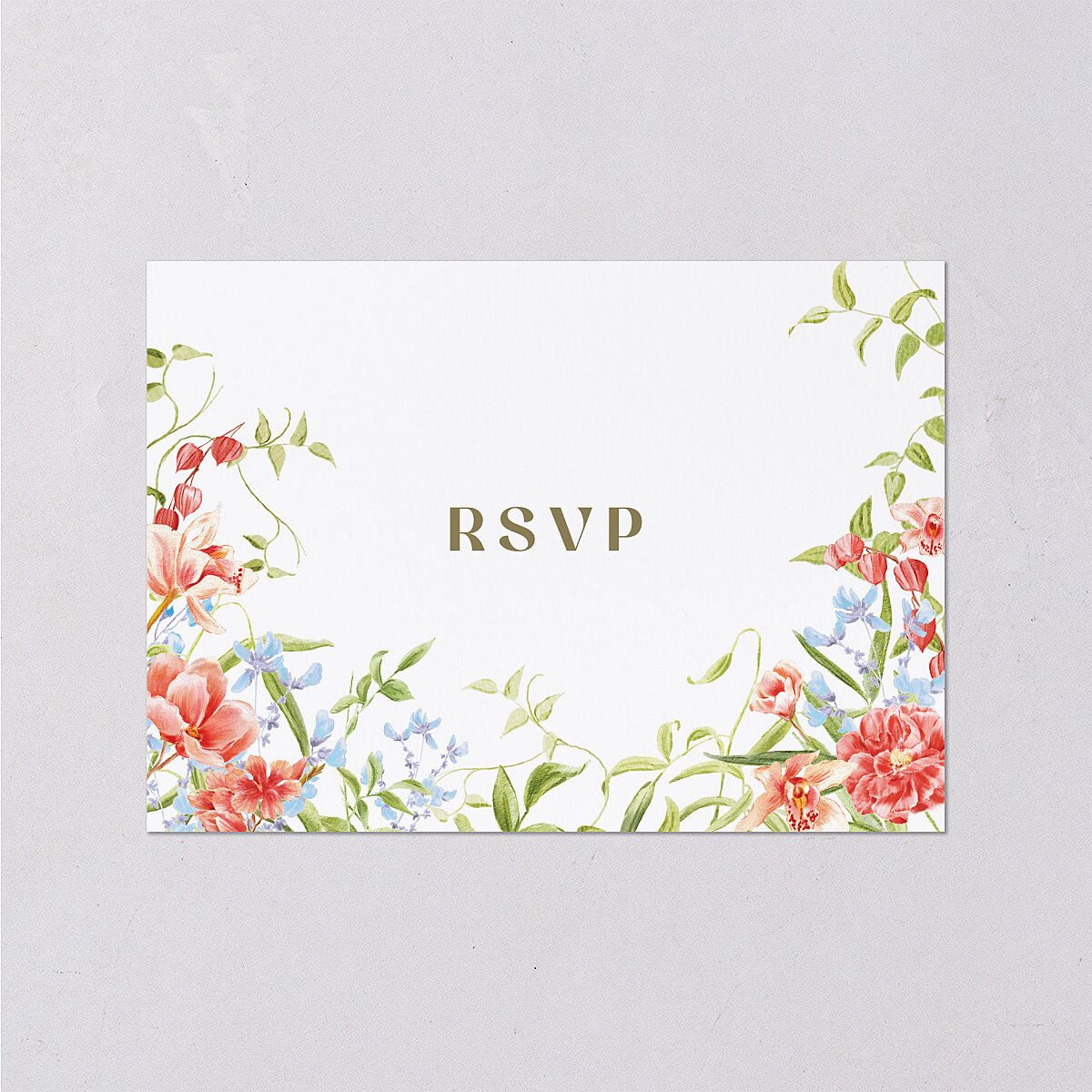 Bom Bloom Wedding Response Cards Pure White Signature Standard