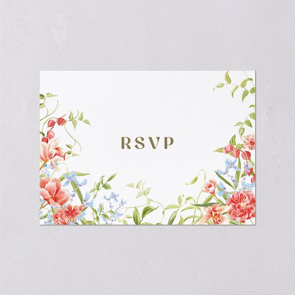Bom Bloom Wedding Response Cards Pure White Signature Standard
