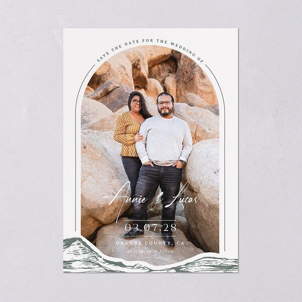 Western Cactus Save The Date Cards Eucalyptus Signature smooth Blank No