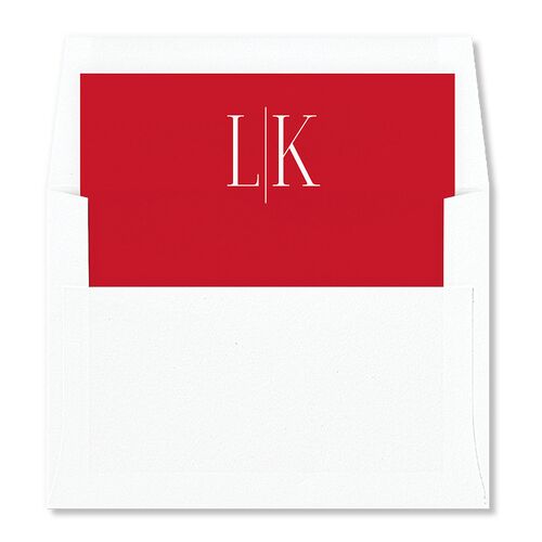 Display Date Envelope Liners Scarlet Standard