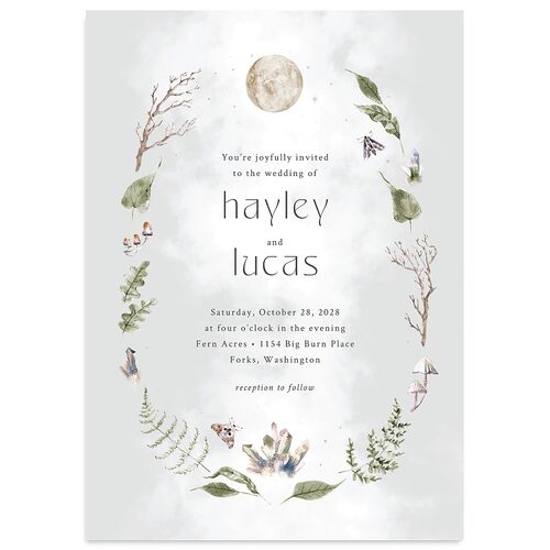 Crystal Forest Wedding Invitations Mist Signature Blank No Standard