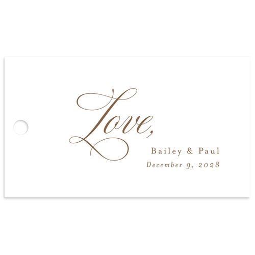 Eternal Love Favor Gift Tags Sepia Signature
