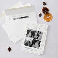 Elegant Monogram Greeting Holiday Cards Hunter Green Signature Blank Standard