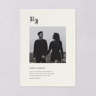 Minimalist Gothic Photo Wedding Invitations Ivory Signature Blank No Standard