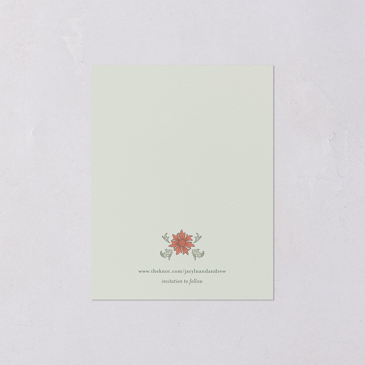 Crafted Garden Save the Date Petite Cards Deep Olive Signature smooth Blank No