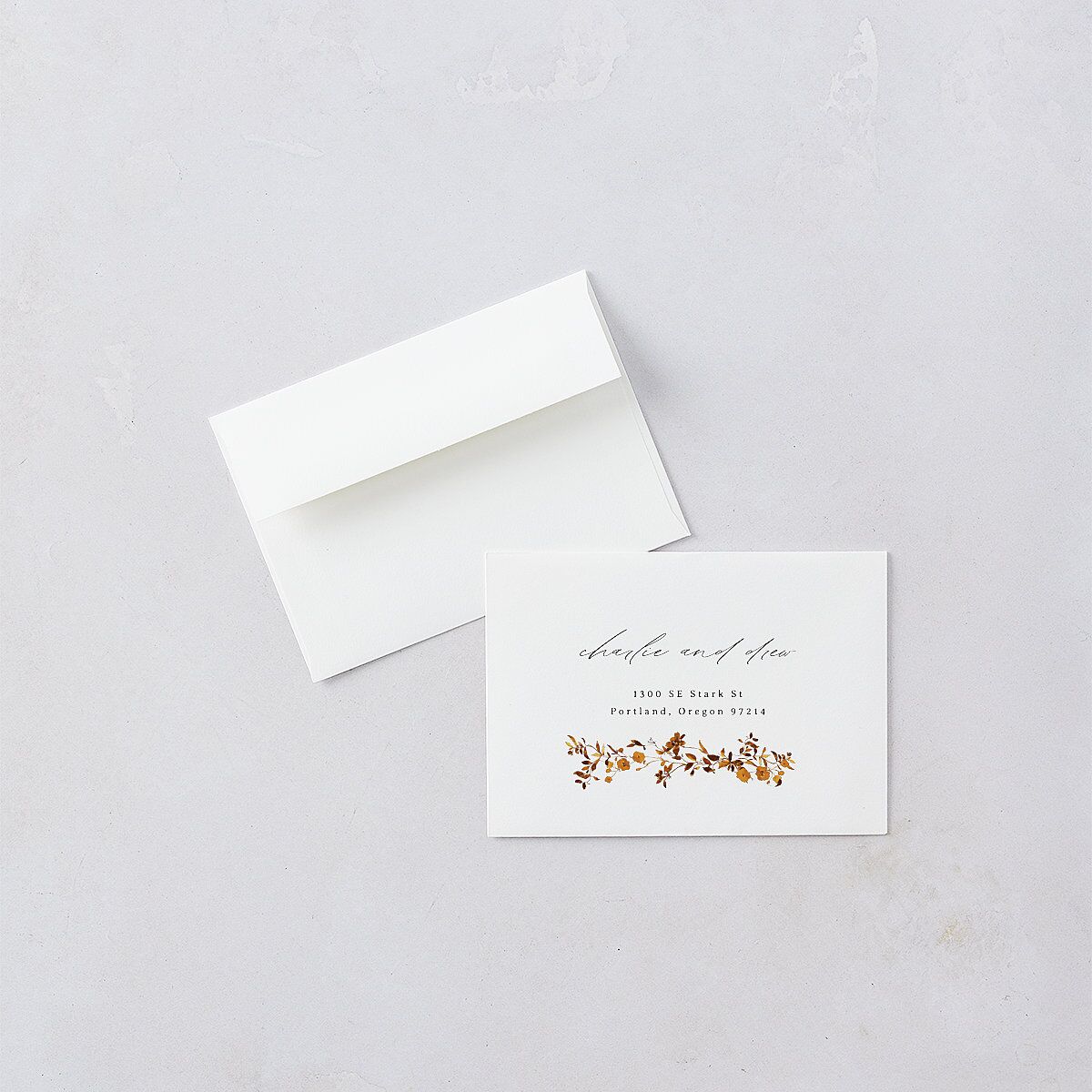 Simple Vine Wedding Response Cards Terracotta Signature Standard